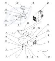 Анонс фото Запчасти для компрессора Remeza Aircast СБ4/C-24.J1048B